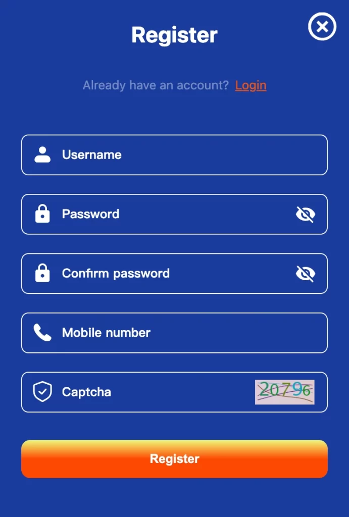 78PG register page for new casino players joining online games